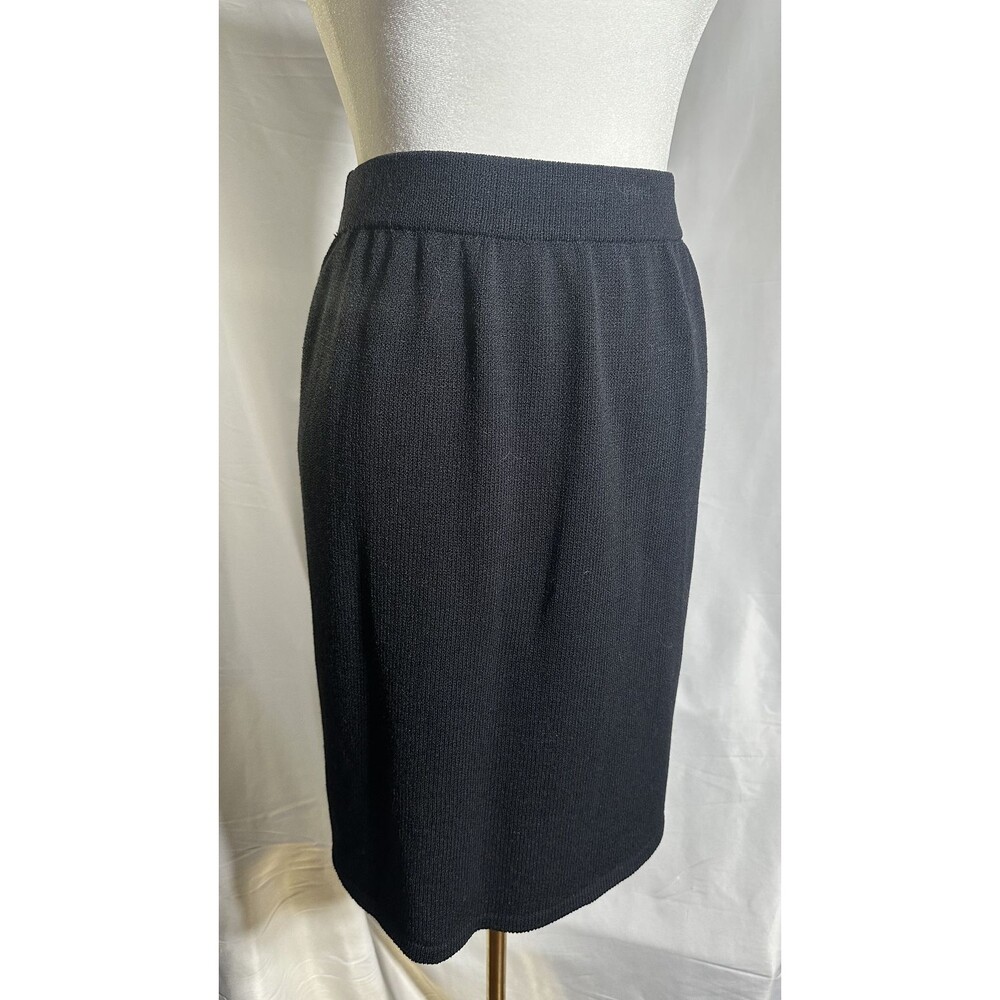 St John Collection Black Knit Skirt Size 12